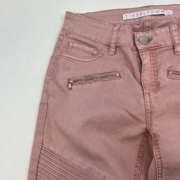 Tinseltown Skinny Ankle Jeans Blush Pink Low Rise Size 5 Juniors - Picture 4 of 9